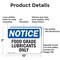 Signmission Food Grade Lubricants Only, 10 in W x Rectangle, Aluminum OS-2PACK-NS-A-710-L-12820 - alternate 2